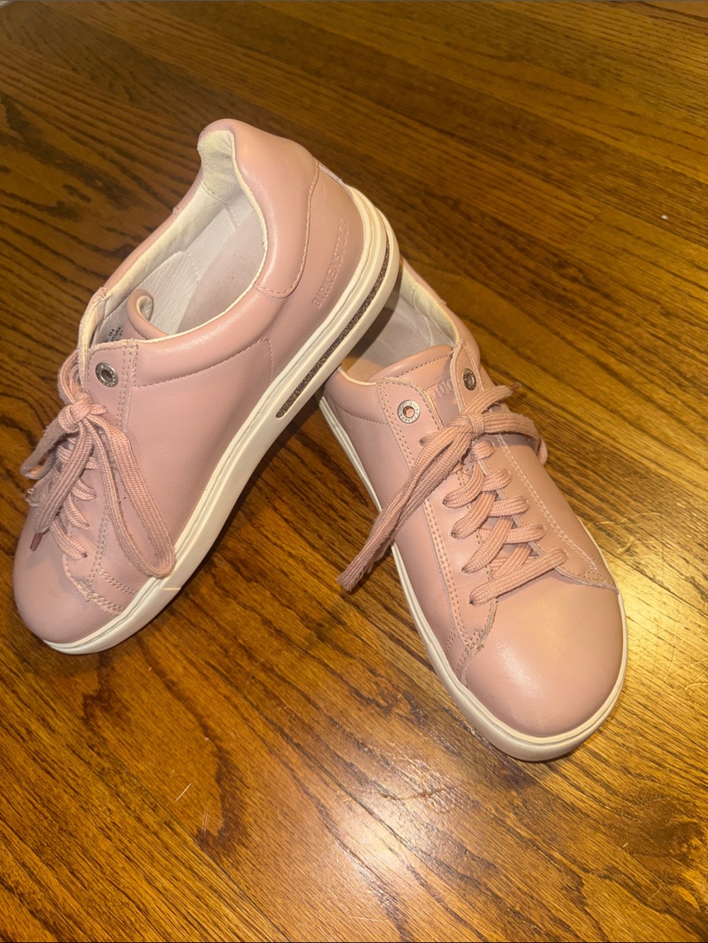 Birkenstock Women's Pink Leather Sneaker-Size 8